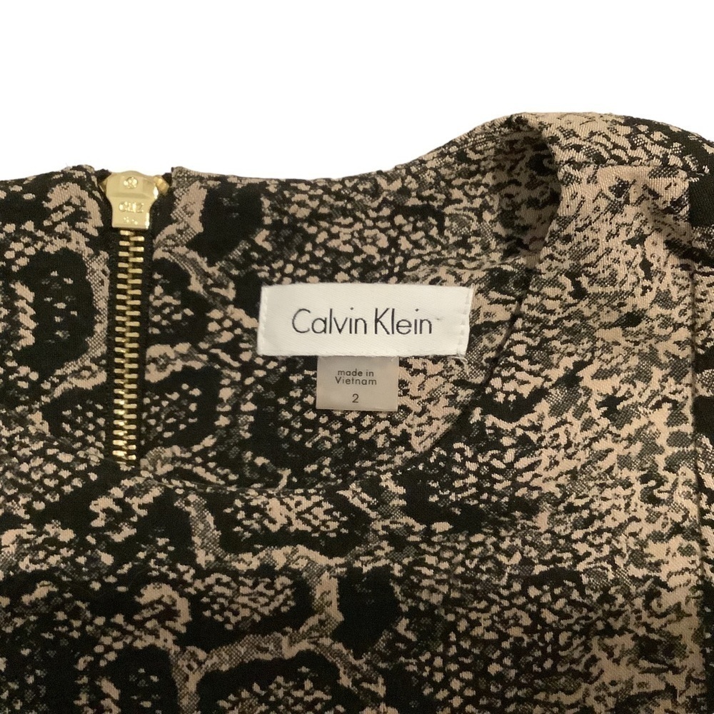 CALVIN KLEIN Snakeskin Print Bodycon Dress - Size 2 - Picture 6 of 6